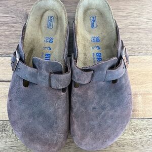 Birkenstock Boston suede clogs